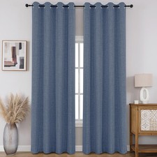 Sky Blue Faux Linen Blackout