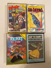 SPECTRUM 48K,A TICKET TO RIDE,BMX SIMULATOR,ALIEN DESTROYER,AD ASTRA GAMES