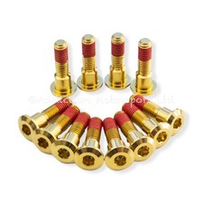 12x Triumph Sprint ST 02-04 Gold Titanium Front Disc Rotor Bolts, Threadlock