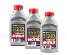 3 x Motul RBF660 100% Synthetic Performance Race Rally DOT 4 Brake Fluid 500ml