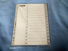 IMPEGA A4 Page Divider Folder Binder File Subject Organiser Number 1-15 School