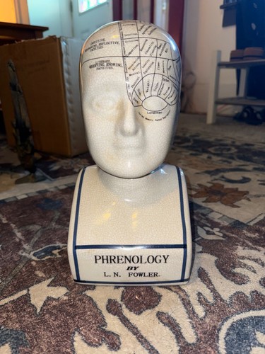 Large ceramic phrenology - 11”,