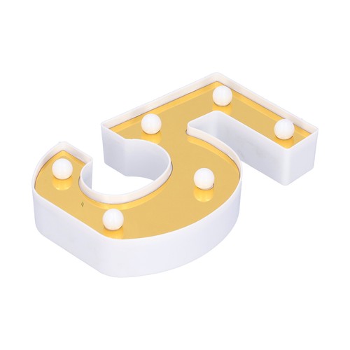 Bafovy gold number led light - 5,