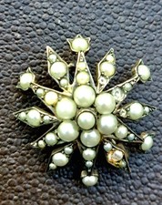 Silver (Marked)& Pearl Star