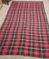 Very Long Tartan / Christmas Tablecloth - Gold Check - 305cm  x  155cm