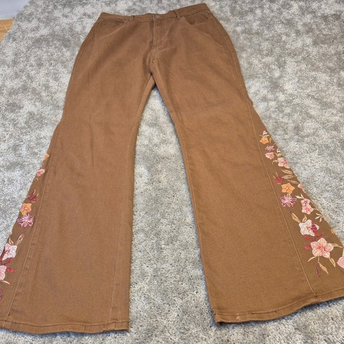 Cider brown high waisted flare - brown,