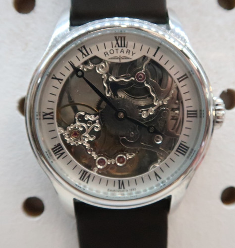 Rotary gents skeleton watch - skeleton,