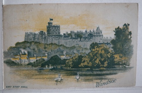 Old postcard windsor castle - old,