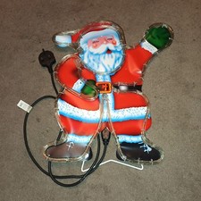 Decorative Light-up Santa LED Christmas Light Original Box - Tested & Working