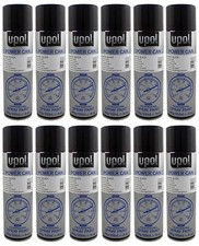 12 X U-POL POWER CAN AEROSOLS 500ML UPOL SPRAY PAINT RATTLE CANS - SATIN BLACK