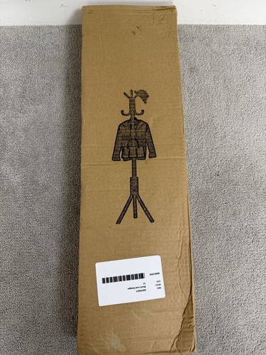 Black metal coat stand - metal,