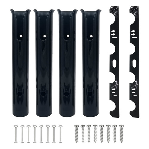 Black plastic post rod - black, 4-post