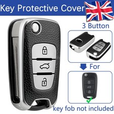 Leather 3B Remote Key Fob Cover For Kia Sportage Sorento Ceed Pro Rio Soul Venga