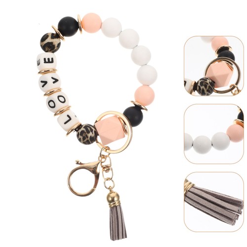 Multicolor silicone beaded key - multicolor,