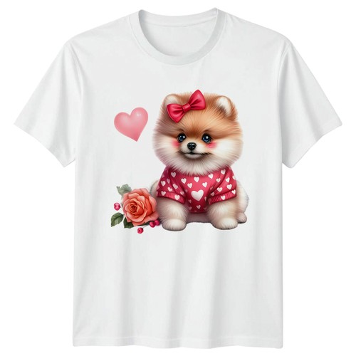 Pomeranian puppy hearts womens - puppy,