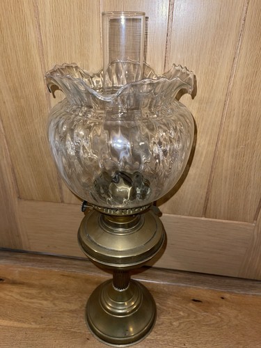 Brass oil kerosene lamp clear - brass,