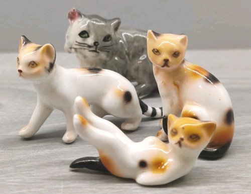 Ceramic small cat figurines - ceramic,