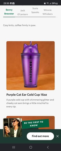 Starbucks purple cat - starbucks, cold