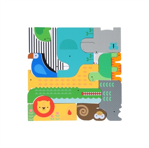 Wooden puzzle play shaped - +,