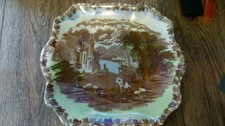 Maling lustre ware Venice Scenes plate 26cm,(10.23"), free delivery