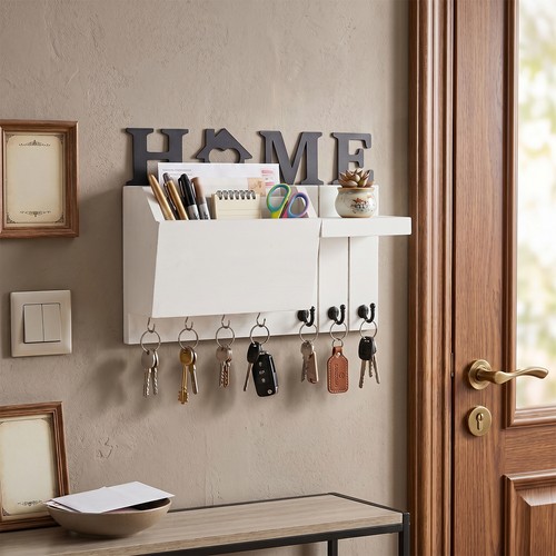 Hook key holder with post - 7,