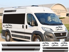 2x Stripes & Bonnet Adventure Camper Van Motorhome decal stickers kit ms2