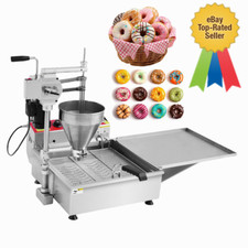 ✅‌220V Commercial Donut Fryer 3.5KW 6L Hopper 24L Oil Tank 1 Year Guarantee UK