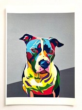 Limited edition giclee art print UNFRAMED dog popart modern portrait contemporar