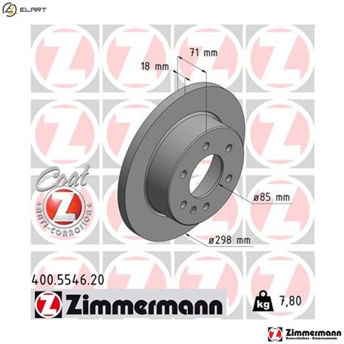 Brake disc 400 5546 for - 2x, 400.5546.20