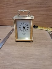 Vintage Brass  Lionel Peck London Carriage Clock Quartz movement Small But Heavy