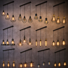 Vintage 3 Way Pendant Light