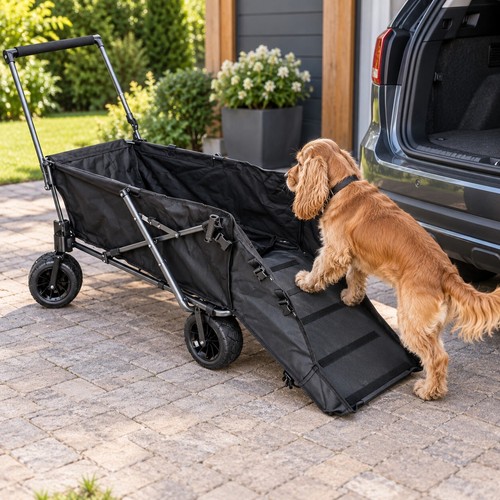 Foldable dog pet - pet, wagon