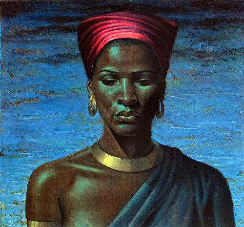 Tretchikoff girl with scarf - girl,