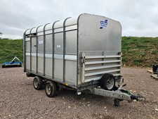 IFOR WILLIAMS DP120S-12 Livestock Trailer, 12ft, Twin Axle with Sheep Decks, ...