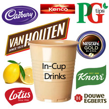 IN CUP 73mm In-Cup Vending Machine INCUP Drinks COFFEE TEA CHOCOLATE SLEEVES