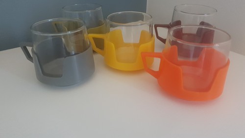 Vintage jaj pyrex glass cups - vintage,