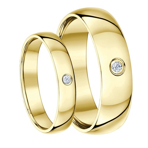His hers 6mm - his, yellow