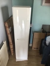 Scudo Ella Tallboy Gloss White 1400 Wall mounted Bathroom Unit