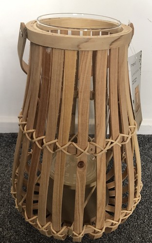 Rattan lantern candle holder - candle, holder.
