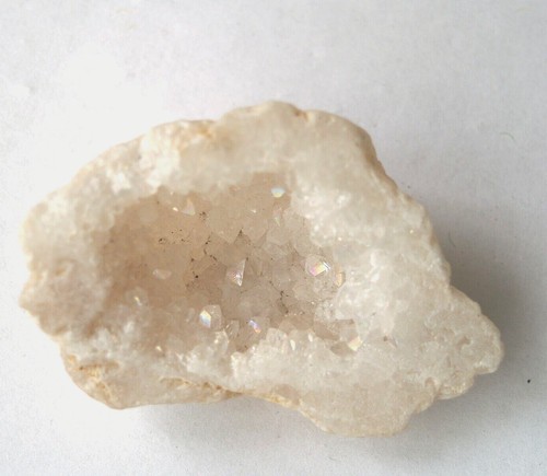 Clear angel aura quartz geode - clear,