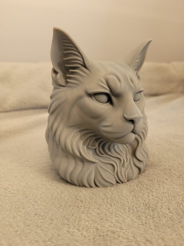 Maine coon cat bust ornament - coon,