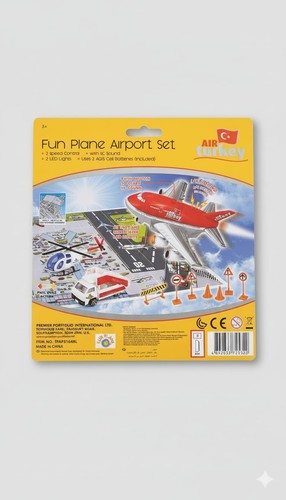 Fun plane airport play - fun, set