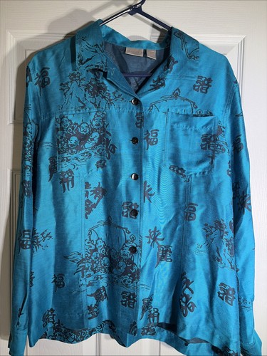 Chico teal silk blend - teal,