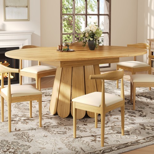 Round extendable dining - extendable,