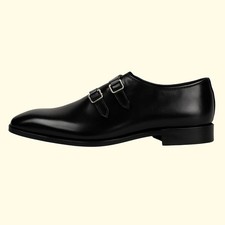 Handmade Men Black Double