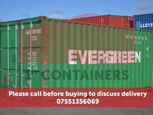 Green used 20ft shipping - green,