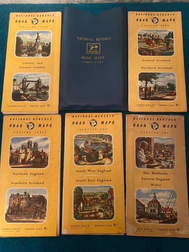 National benzole road maps - road,