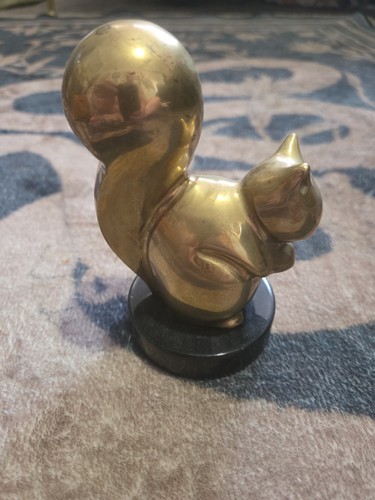 Vintage brass squirrel - vintage,