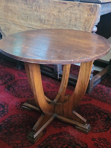 Art deco oak table - oak, very