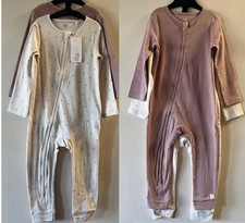 F&F 2 Pack Babygrows Footless